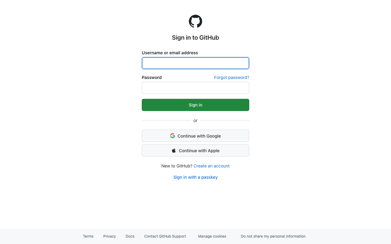 GitHub デバイス認証画面